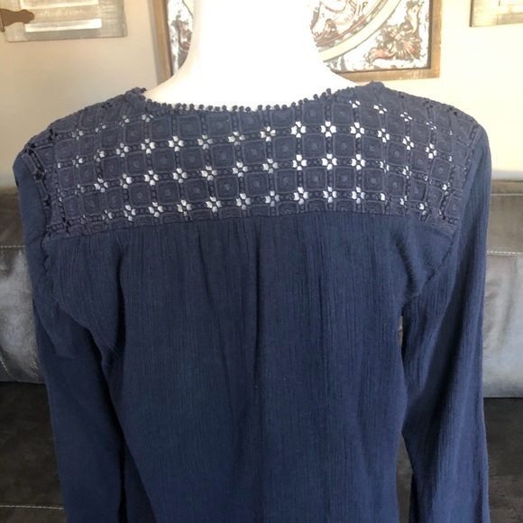 J Crew Embroidered Peasant Top - Picture 4 of 5